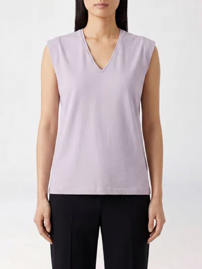 Tela Sami V-neck Sleeveless Top In Gray