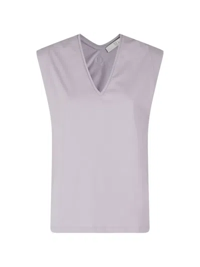Tela Sami V-neck Sleeveless Top In Gray