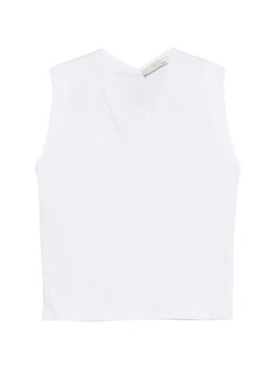Tela Sami V-neck Top In White