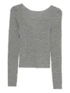 Tela Scoop-back Sweater In Gray