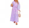 Tela Seaside Seashells Midi Dress In Purple In Pink