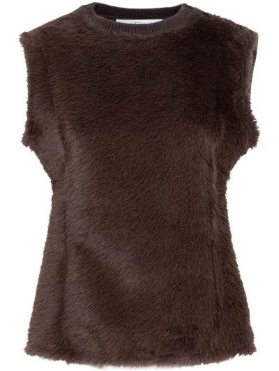 Tela Seok Vest In Brown