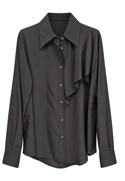 Tela Shirt Shirt  Rouches In Black
