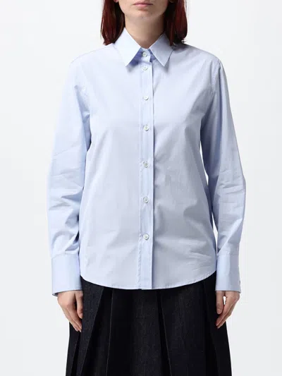 Tela Long-sleeve Button-down Shirt In Blue