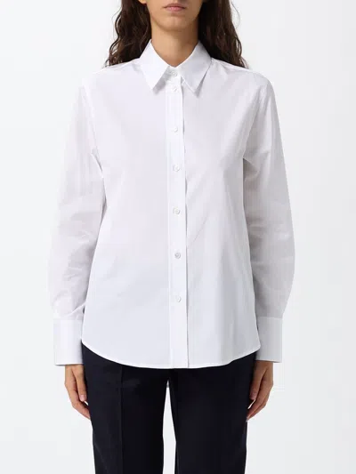 Tela Long-sleeve Button-down Shirt In White