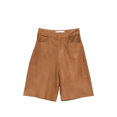 Tela Pocket Panelled Shorts In Brown