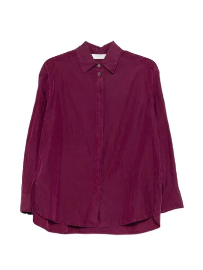 Tela Silk Blend Shirt In Burgundy