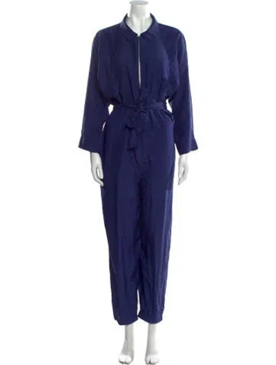 Pre-owned Tela Silk Jumpsuit In Blue