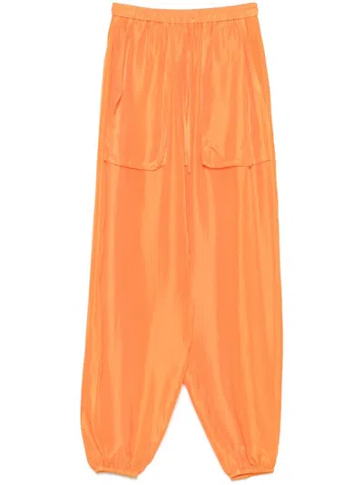 Tela Silk Pants In Orange