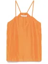 Tela Silk Tank Top In Orange