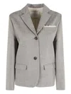 Tela Structured Canvas Solar Blazer In Gray