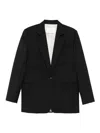 Tela Single-breasted Notched-lapel Blazer In Black