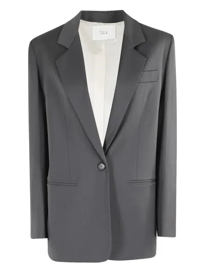 TELA SINGLE-BREASTED NOTCHED-LAPEL BLAZER