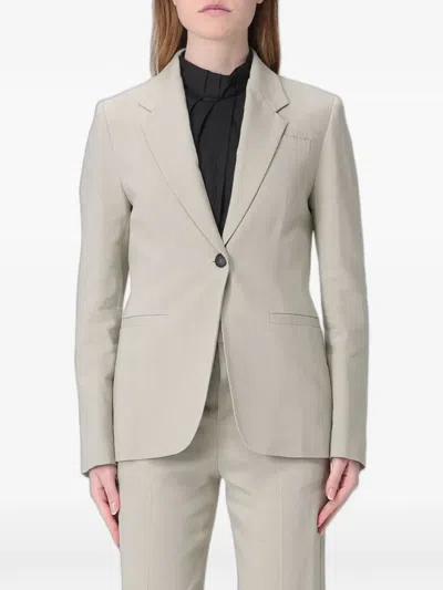 Tela Single-breasted Blazer In Gray