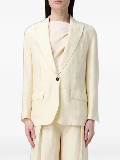 Tela Single-breasted Blazer In Yellow