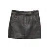Tela Leather Mini Skirt In Multi