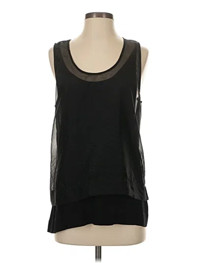 Pre-owned Tela Sleeveless Top Black Scoop Neck Tops