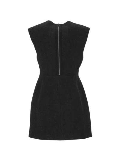Tela Sleeveless Virgin Wool Mini Dress In Black