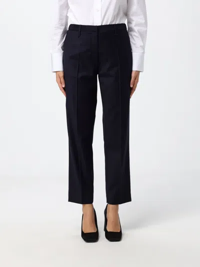 Tela Slim Fit Pleated Sartorial Trousers In Wool Blend With Mid-rise Waist In Black