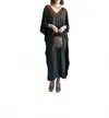 Tela Starman Kaftan Maxi Dress In Black In Black