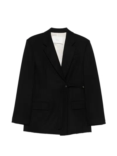 Tela Stretch Wool Blazer In Black