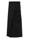 Tela Stretch Wool Blend Skirt In Black