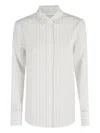 Tela Canvas Shirt With Classic Collar In White