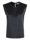 Tela Stripe-pattern Sleeveless Top In Black