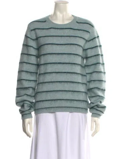 Pre-owned Tela Striped Crew Neck Sweater W/ Tags In Blue