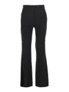 Tela Black Pants With Belt Loops In Linen And Viscose Blend Woman In Black