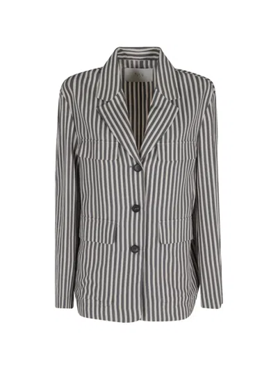 Tela Tangeri Striped Jacket In Black