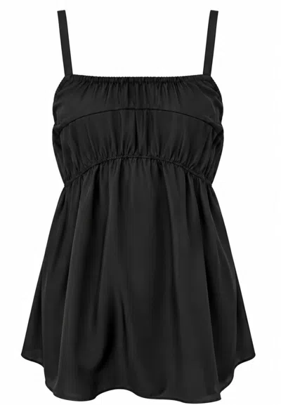 Tela Top Top  Draping In Black