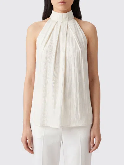 Tela Top Woman Color White In Blue