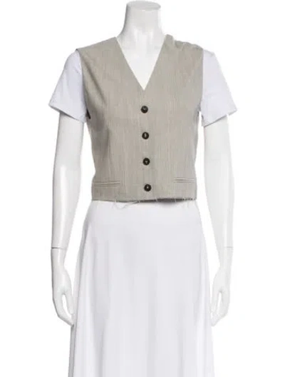 Pre-owned Tela Vest In Gray