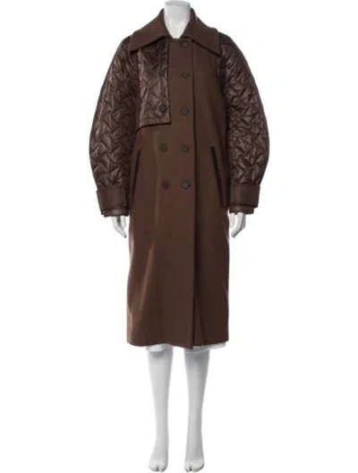 Pre-owned Tela Virgin Wool Coat In Brown