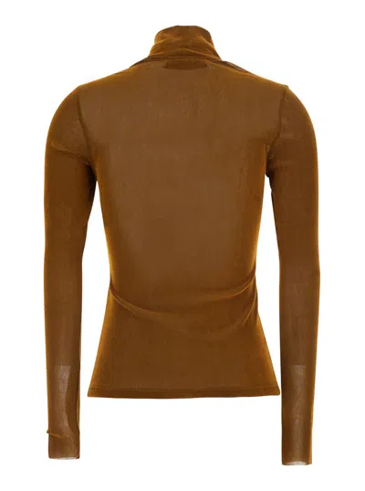 Tela V-neck Sweater In Brown