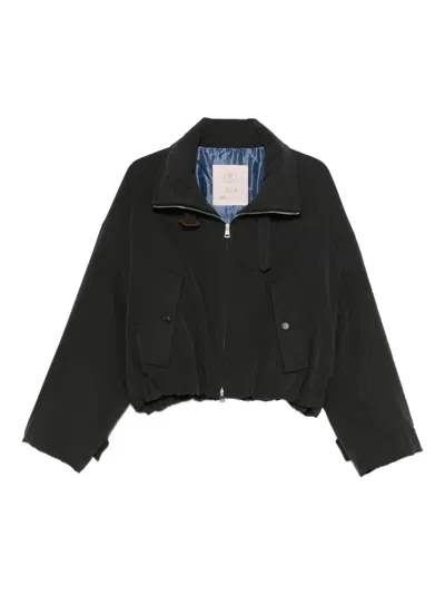 Tela Welt-pocket Padded Jacket In Black