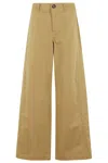 Tela Wide-leg Pants With Angled Front Pockets In Neutrals