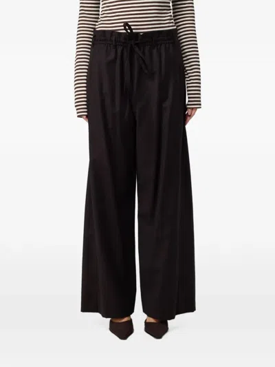 Tela Wide-leg Trousers In Brown