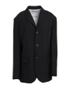 Tela Woman Blazer Black Size 8 Polyester, Virgin Wool, Elastane In Black