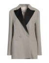Tela Woman Blazer Sand Size 8 Linen, Polyester, Cotton, Viscose In Beige