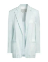 Tela Woman Blazer Sky Blue Size 10 Cotton