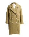 Tela Woman Coat Sage Green Size 6 Virgin Wool, Polyamide