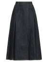 Tela Woman Denim Skirt Blue Size M Cotton In Blue