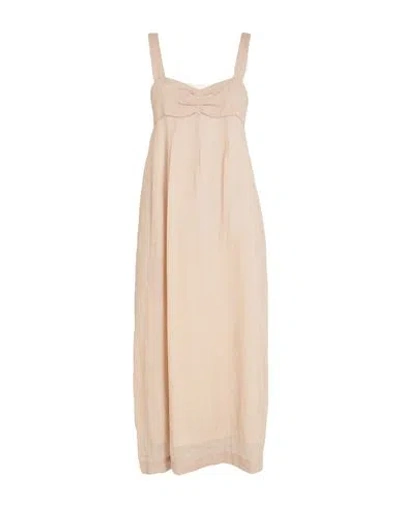 Tela Woman Maxi Dress Beige Size 6 Ramie