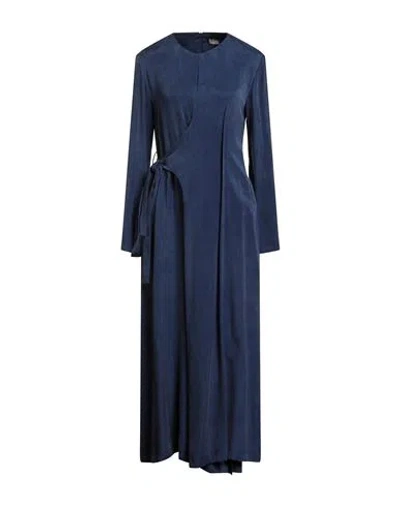 Tela Woman Maxi Dress Navy Size 8 Viscose, Lyocell