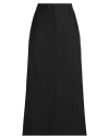 Tela Woman Maxi Skirt Black Size 8 Polyester, Virgin Wool, Elastane In Black