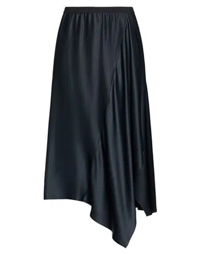 Tela Woman Maxi Skirt Midnight Blue Size 4 Acetate, Viscose, Polyester In Black