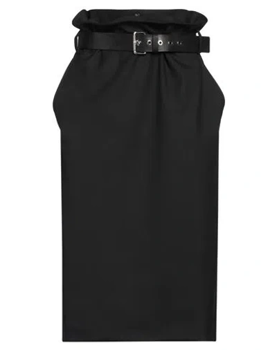 Tela Woman Midi Skirt Black Size 4 Polyester, Virgin Wool, Elastane