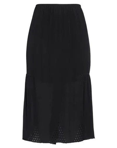 Tela Woman Midi Skirt Black Size S Silk